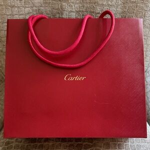 Cartier Shopping Bag - Medium - 10 1/4” w x 8 3/4“ h x 3 1/5 “ d